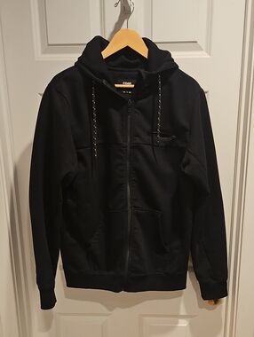 Black Men's Zip-Up Hoodie Sweater